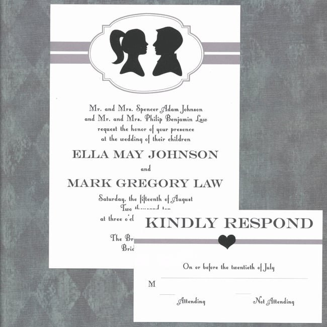 Silhouette Wedding Invitation