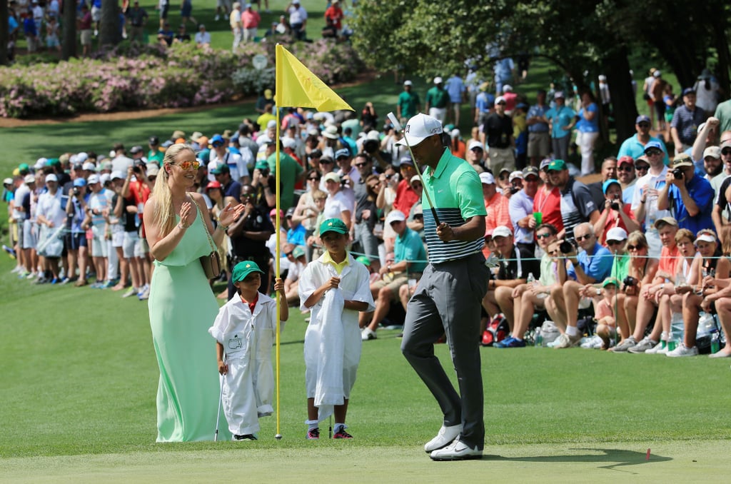 Tiger Woods With Lindsey Vonn and His Kids at the Masters