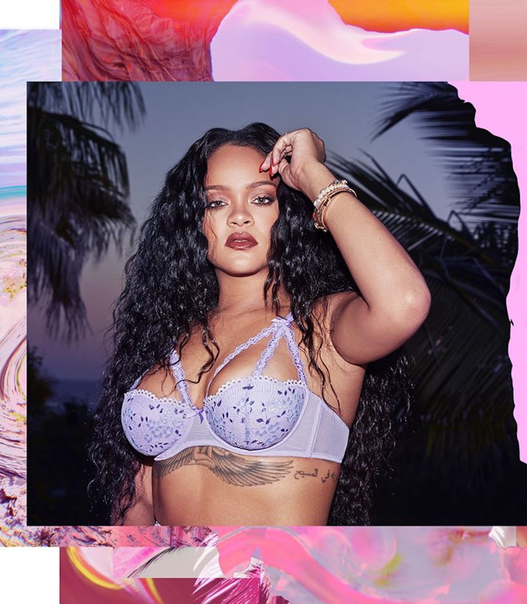SAVAGE X FENTY Living In The Clouds Strappy cage Demi Bra Rose