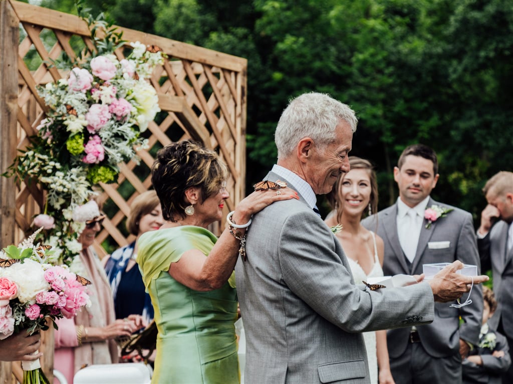 Butterfly Release at Wedding to Honor a Loved One