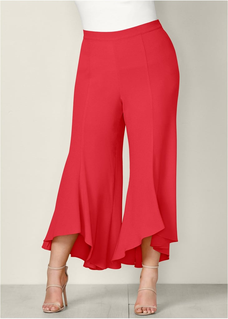 Venus Ruffle Hem Pants Crop Top Outfit Idea 2019 Popsugar Fashion Uk Photo 10 1708