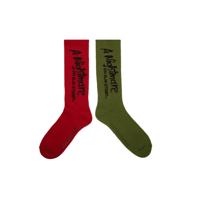 Dumbgood A Nightmare on Elm St Logo Mismatched Socks