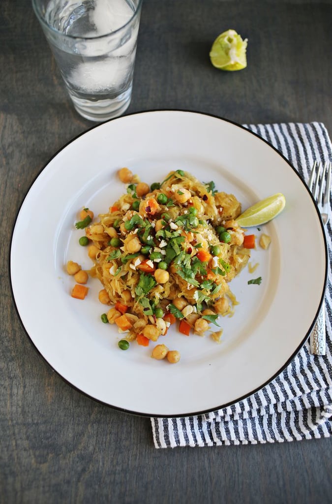 Stir-Fry Spaghetti Squash With Chickpeas