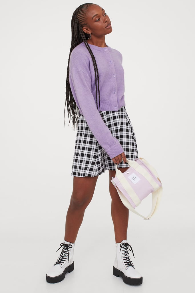 lilac cardigan h&m