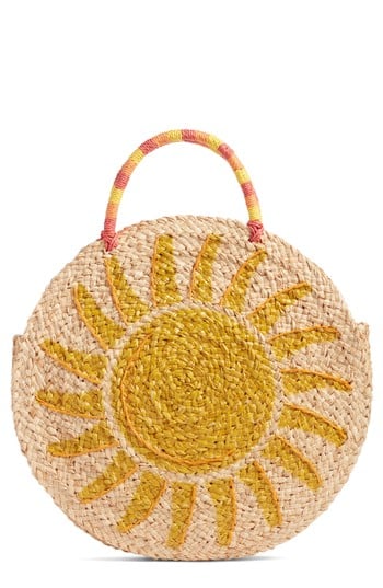 Nordstrom's Shine Raffia Circular Tote