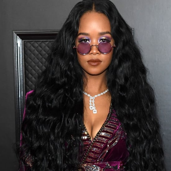 H.E.R.'s Purple Velvet Dundas Outfit | 2021 Grammy Awards