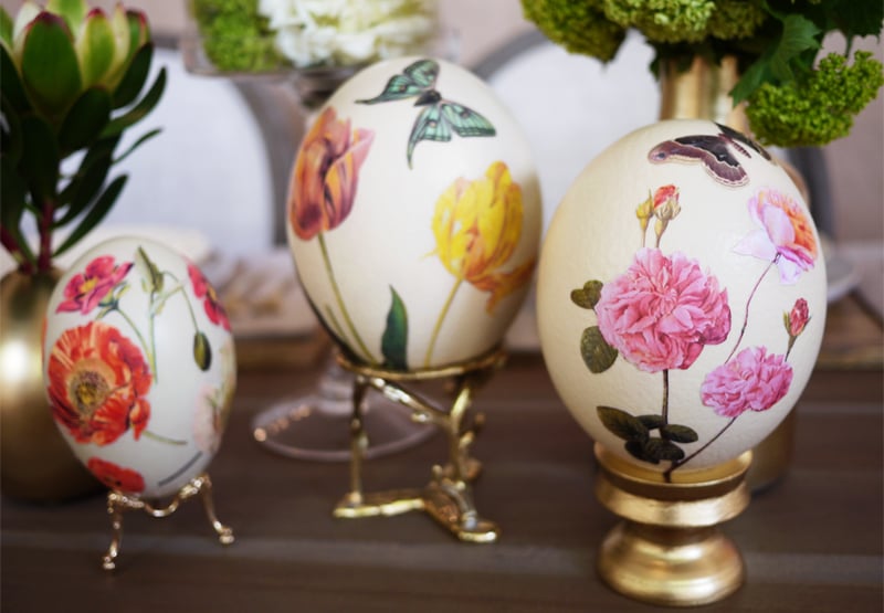 Delicate decoupage — <a href="http://honestlywtf.com/diy/diy-decoupage-eggs/">Honestly WTF</a>