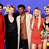 Madison Bailey At The 21 Mtv Movie And Tv Awards Madison Bailey Trades In Her Casual Surfer Girl Style For This Electrifying Versace Skirt Popsugar Fashion Photo 3