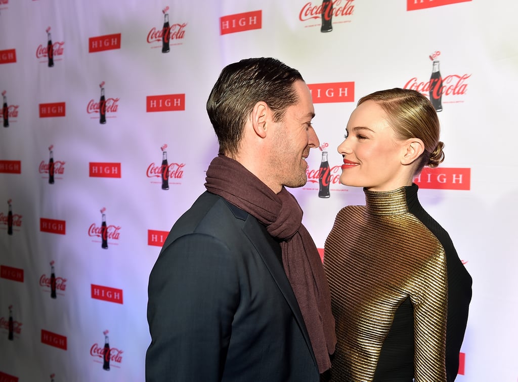 Michael Polish and Kate Bosworth had an intimate moment on the red carpet at the Coca-Cola exhibit at Atlanta's High Museum of Art on Thursday.