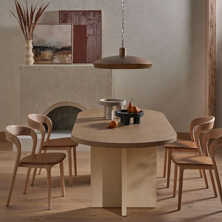 A Sophisticated Dining Table: T-Leg Wood Dining Table