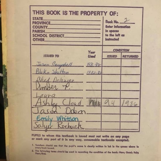 Girl Has Textbook Owned by Blake Shelton