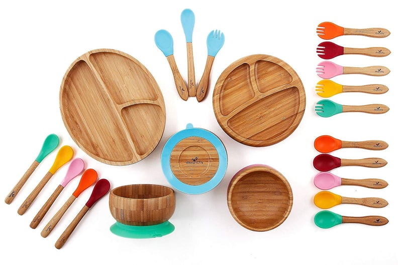 Avanchy Bamboo Feeding Plate, Bowl, and Spoon