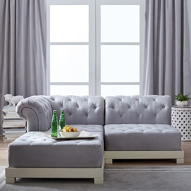 Cushy Roll Arm Sectional Set