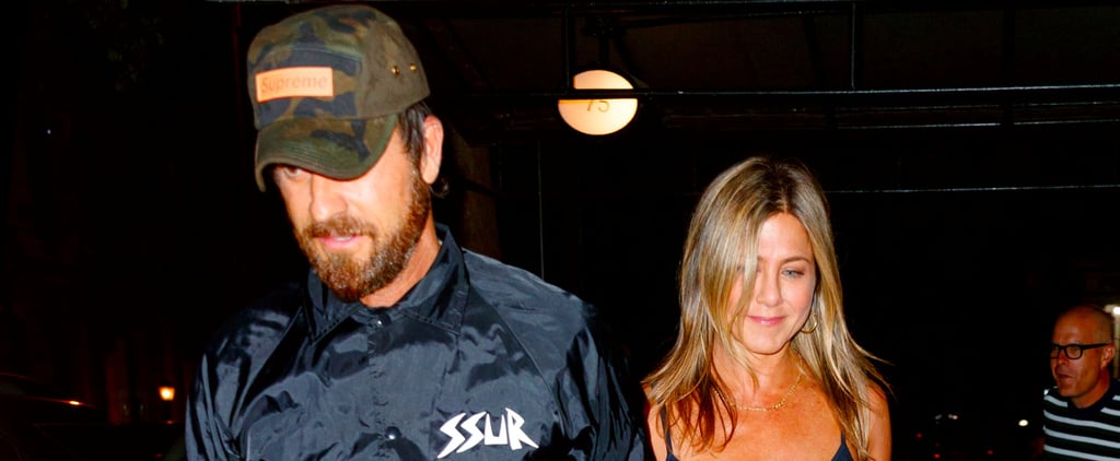 Jennifer Aniston Wearing Striped Trousers