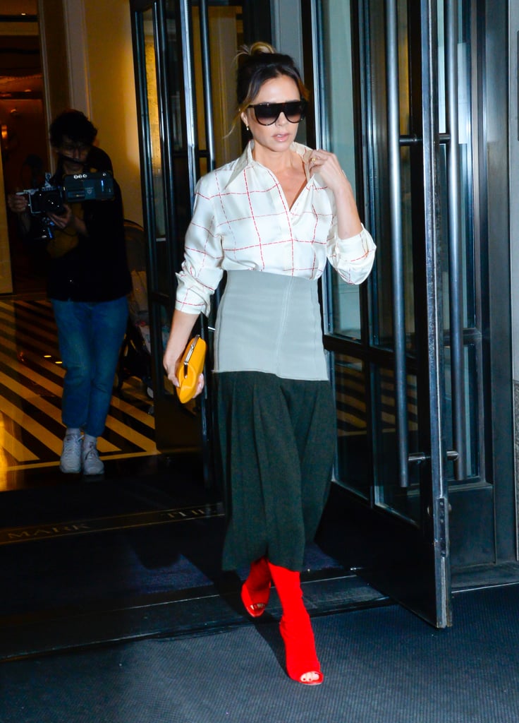 Victoria Beckham's Red Boots | POPSUGAR Fashion