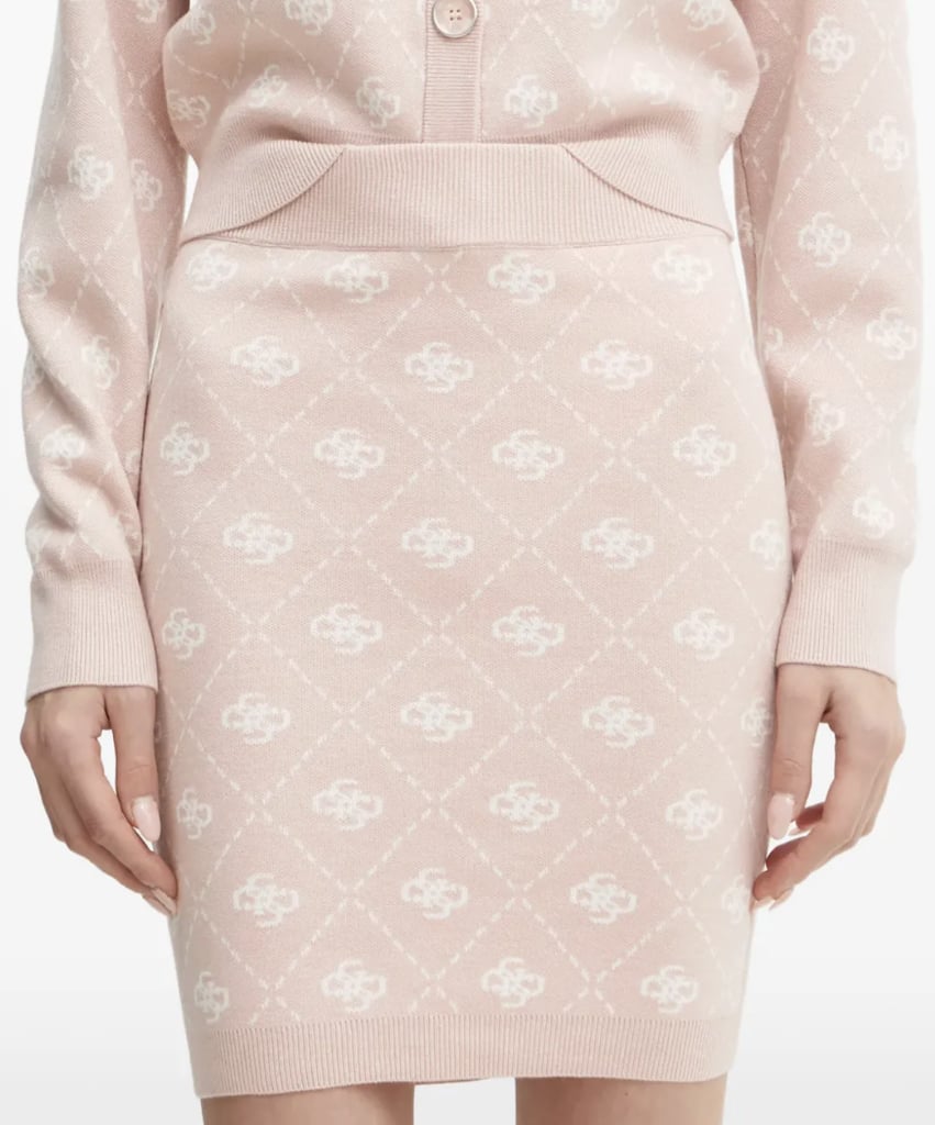 Guess Monogram-Print Knit Mini Skirt