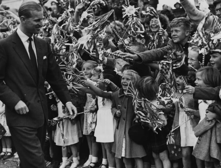 Greeting Children in Waipukurau in 1954 | Rare Pictures of Prince Philip | POPSUGAR Celebrity ...