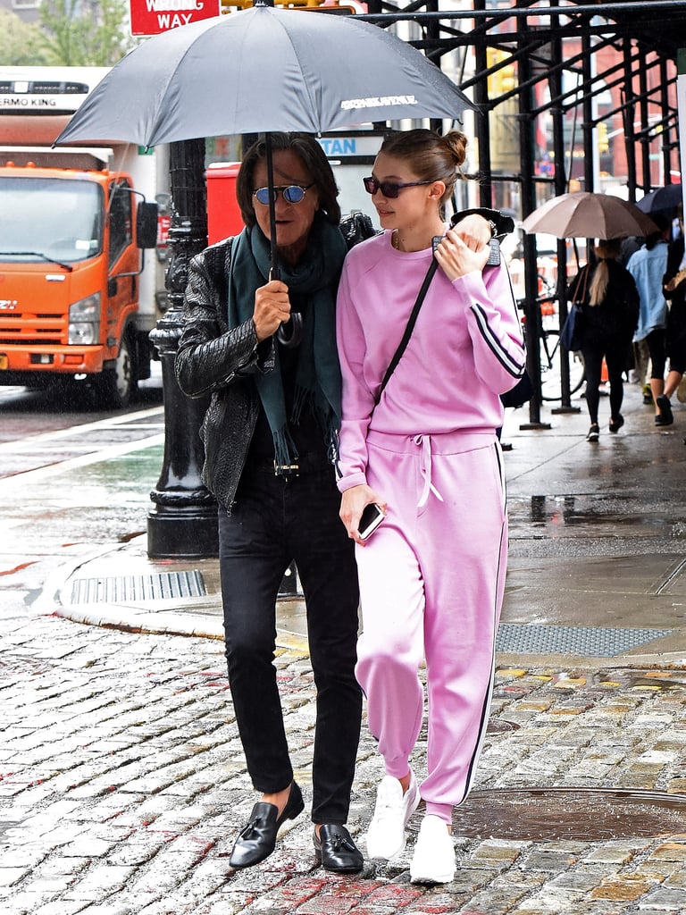 Gigi in Athleisure With Her Dad