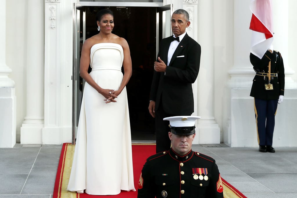 Michelle Obama's White Gown at State Dinner August 2016