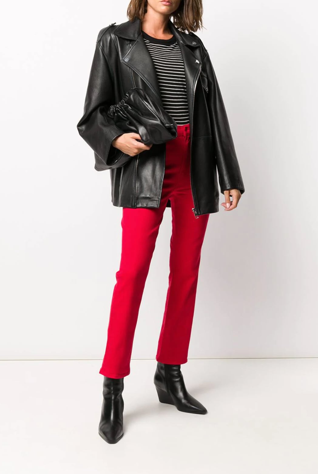 Zara Red Faux Leather Pants - Gem