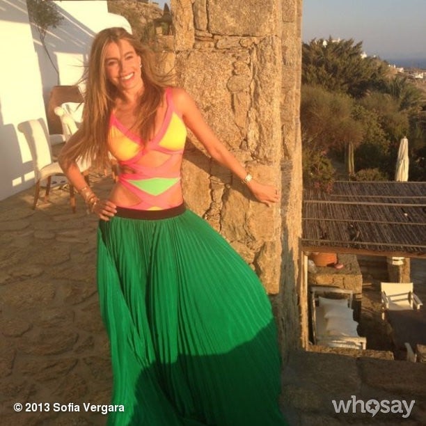 Sofia posed in her swimsuit and a skirt during a 2013 trip to Mykonos.
Source: Sofia Vergara on WhoSay