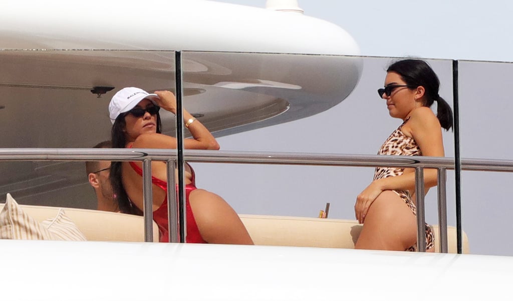 Kourtney Kardashian and Kendall Jenner in Cannes May 2017