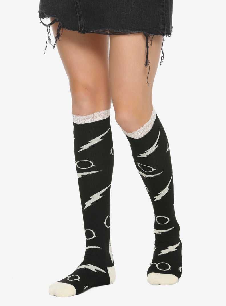 Harry Potter Icons Lace Trim Knee-High Socks