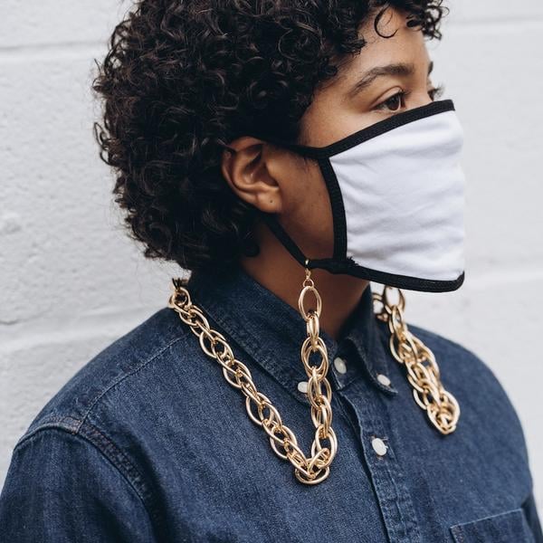Danaë Gold Loop Bold Face-Mask Chain Limited Edition