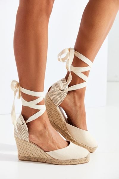 Soludos Linen Espadrille Tall Wedge Sandals