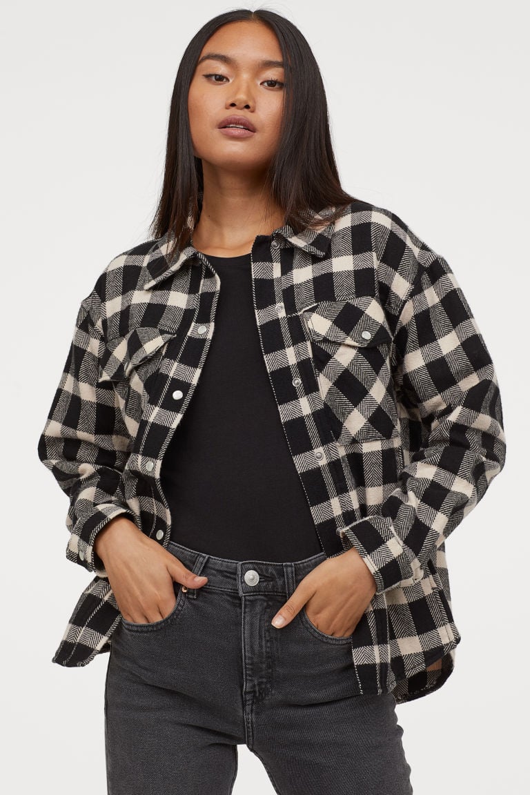 Plaid Shirt Jacket (& Tips For Styling Oversized Items