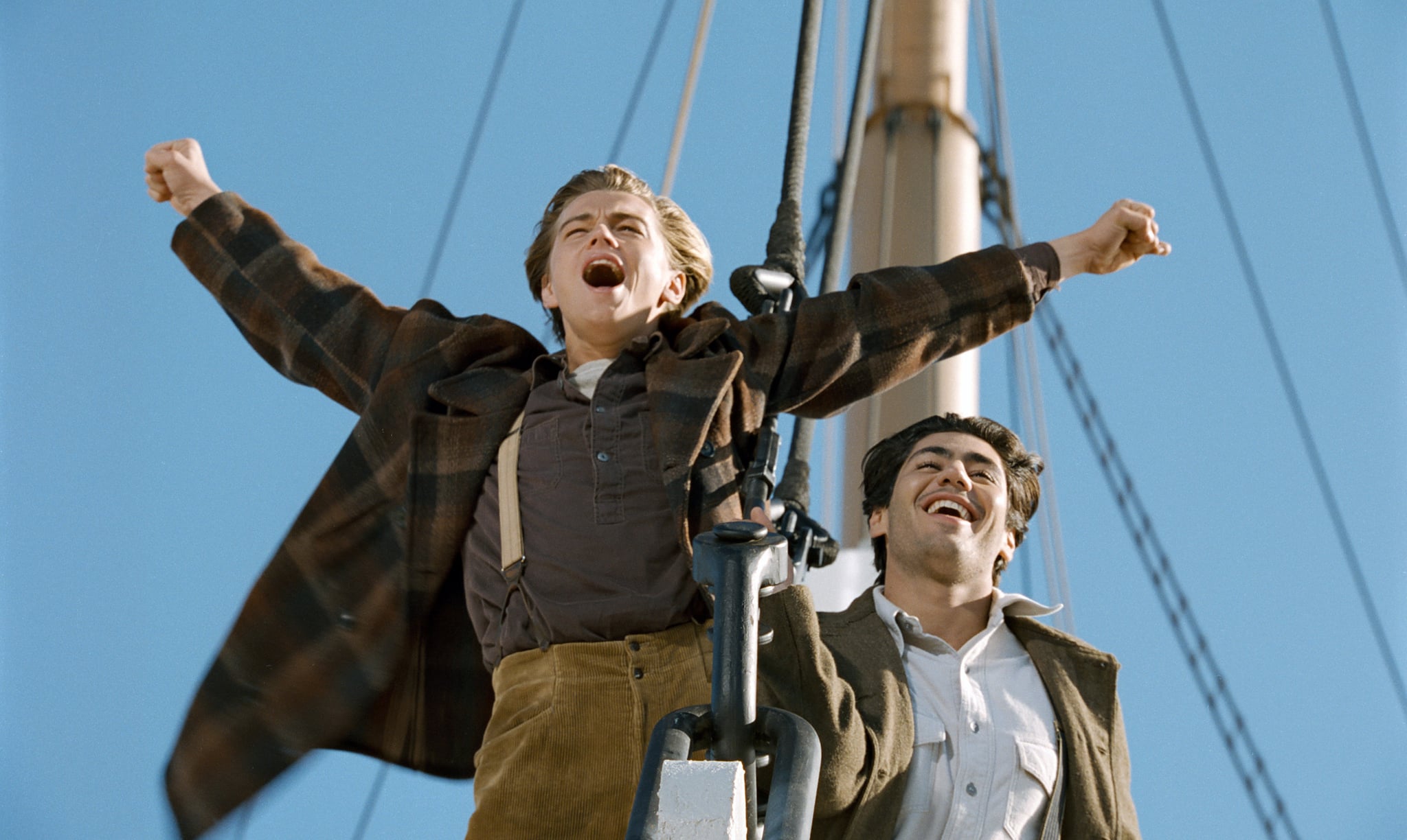 TITANIC, from left: Leonardo DiCaprio, Danny Nucci, 1997. TM & Copyright 20th Century Fox Film Corp. All rights reserved./Courtesy Everett Collection