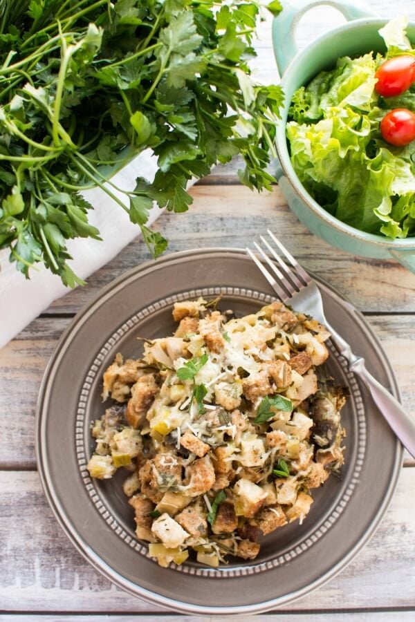 SlowCooker Fresh Herb Chicken Mushroom Leek Casserole Spring SlowCooker Recipes POPSUGAR