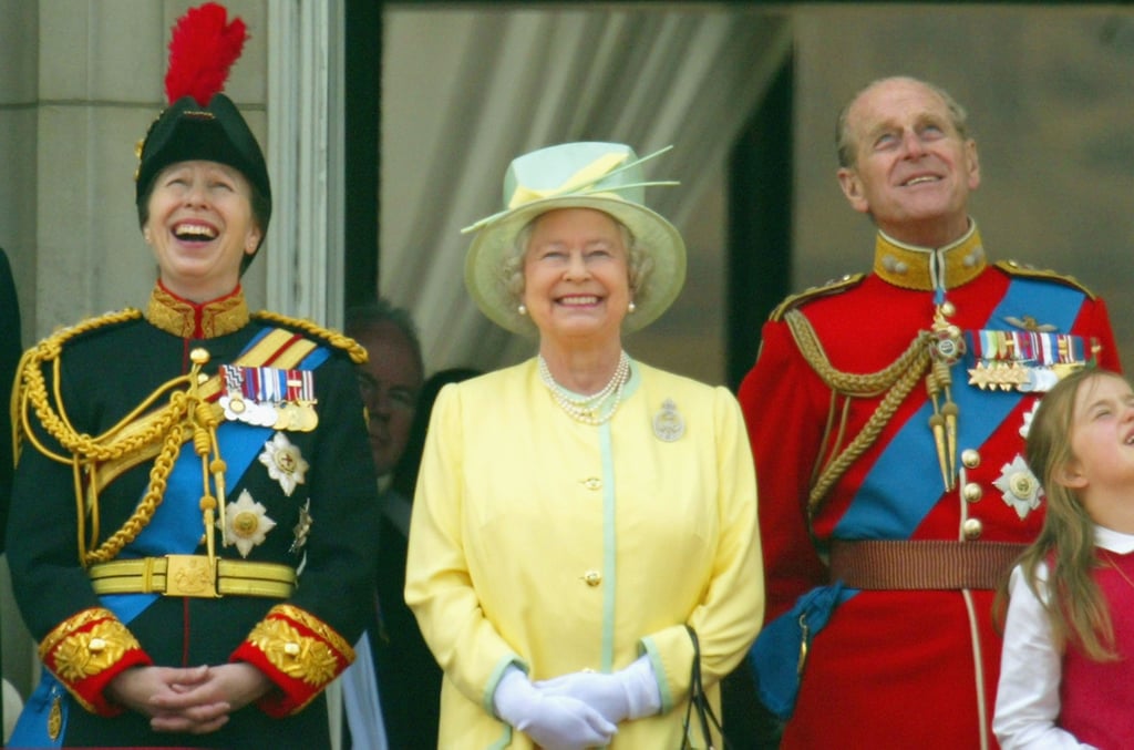 Pictured: Princess Anne, Queen Elizabeth II, and Prince Philip.