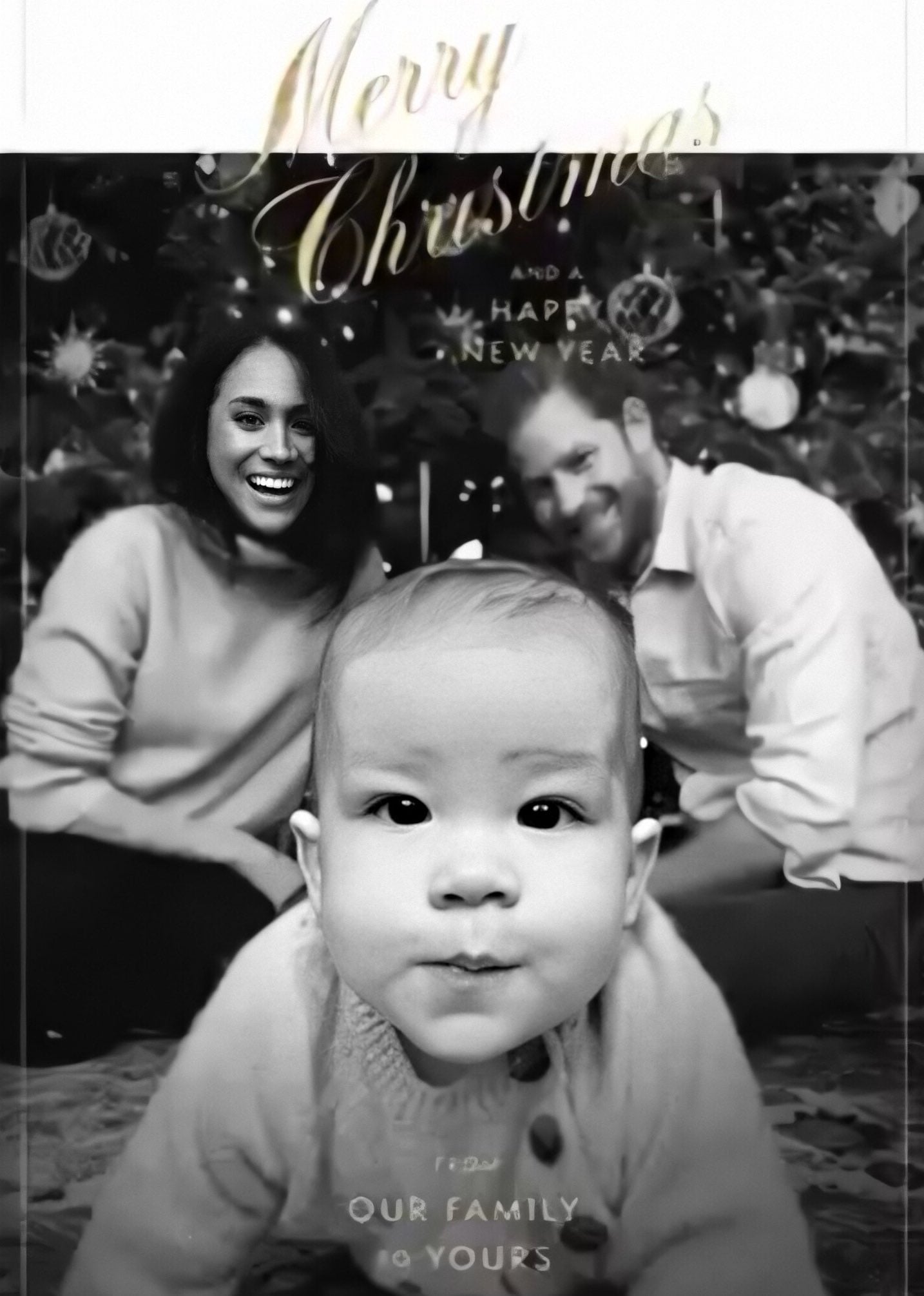 Handout photo issued by @SussexRoyal of the 2019 Christmas card of the Duke and Duchess of Sussex with their baby son, Archie Harrison Mountbatten-Windsor. The photo was taken by their friend Janina Gavankar. ... Duke and Duchess of Sussex Christmas card ... 23-12-2019 ... Photo credit should read: @SussexRoyal/Press Association Images. Unique Reference No. 49212901 ... Issue date: Monday December 23, 2019. See PA story ROYAL Sussex. Photo credit should read: @SussexRoyal/PA Wire NOTE TO EDITORS: This handout photo may only be used in for editorial reporting purposes for the contemporaneous illustration of events, things or the people in the image or facts mentioned in the caption. Reuse of the picture may require further permission from the copyright holder.