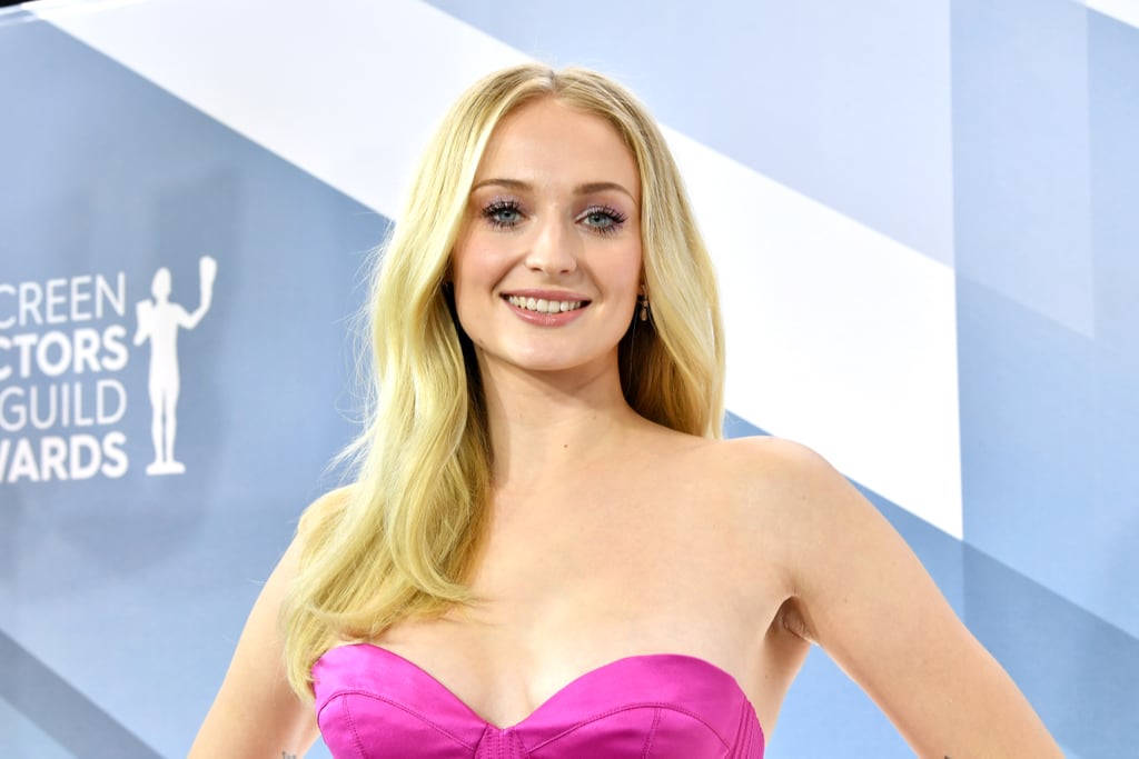 Sophie Turner Hot Pink Louis Vuitton Gown at SAG Awards 2020