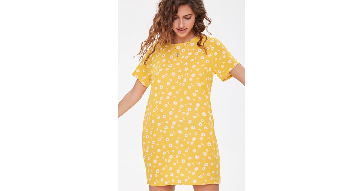 Forever 21 Daisy Print TShirt Dress Best Summer Dresses on Sale