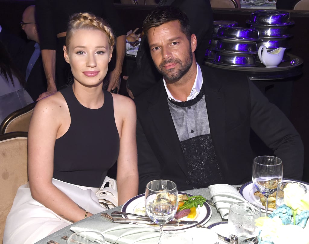 Iggy Azalea and Ricky Martin sat together at Clive Davis's gala.