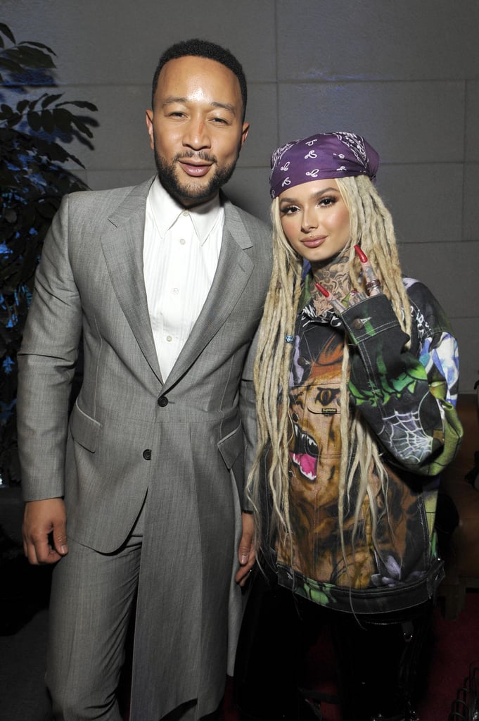 John Legend and Zhavia at the 2020 Sony Music Grammys Afterparty