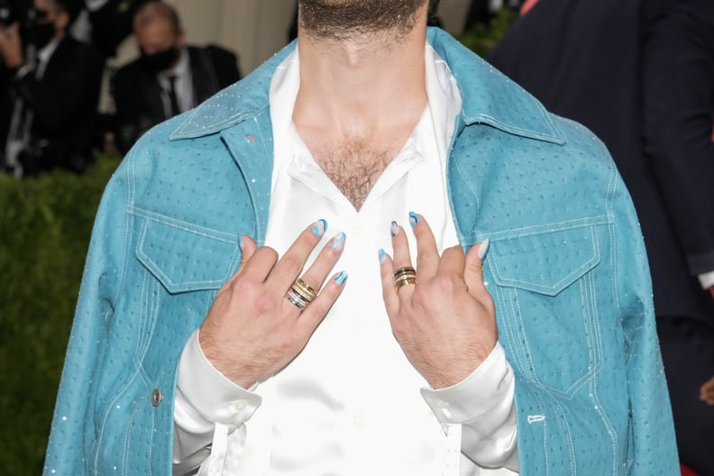 Ben Platt's Blue Swirl Manicure