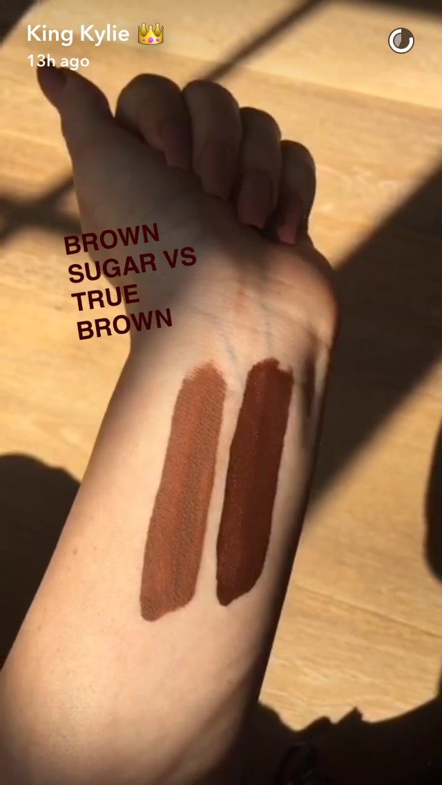 Comparison of Kylie Lip Kits in Brown Sugar and True Brown K