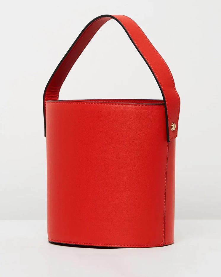 topshop red bucket bag