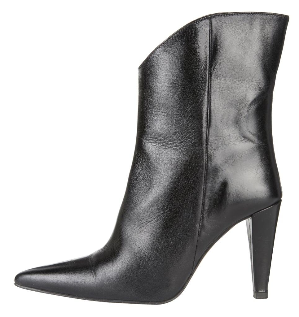 Topshop Havana Cone Heel Leather Calf Boots