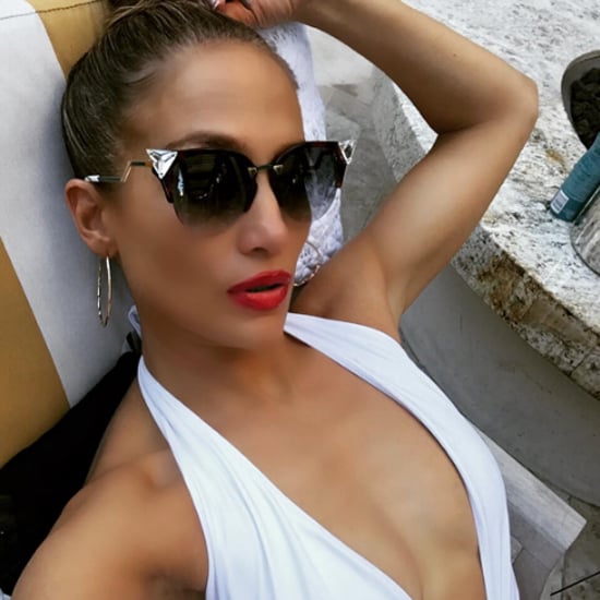 Jennifer Lopez's White Swimsuit in Vegas June 2016