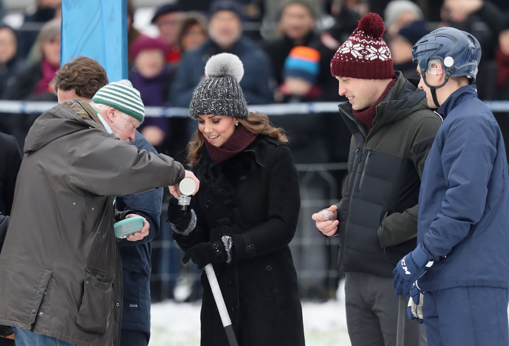 The Duke and Duchess of Cambridge Playing Bandy Hockey at Vasaparken