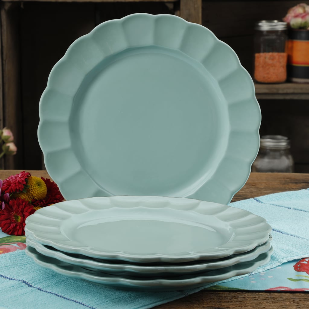 The Pioneer Woman Luster Teal 10.7-Inch Dinner Plates, Set of Four