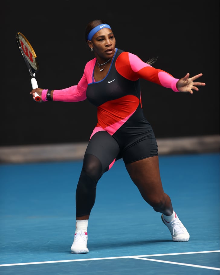 Klant overspringen Eeuwigdurend Serena Williams's One-Legged Catsuit Was Inspired by Flo-Jo | POPSUGAR  Fashion