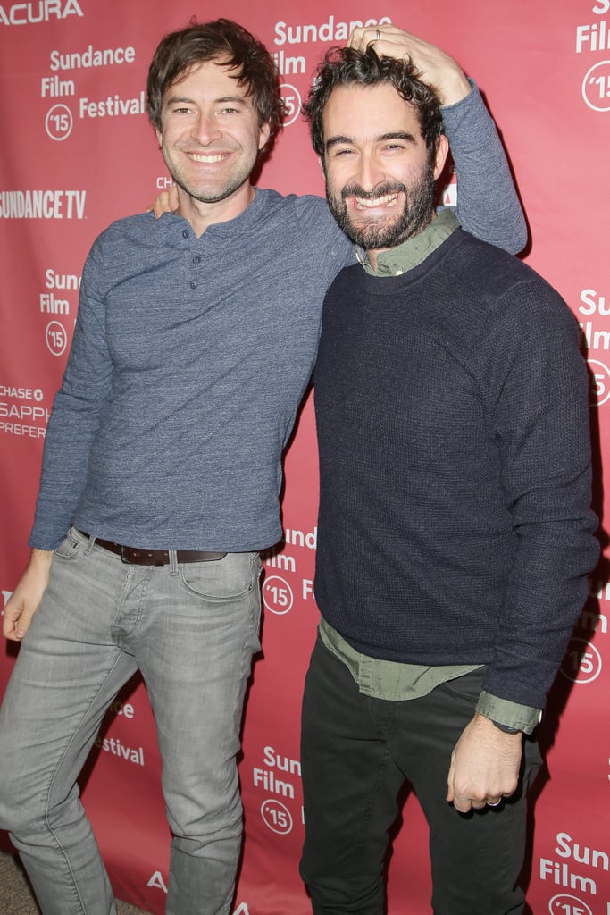 Mark Duplass and Jay Duplass joked around at the premiere of The Overnight.