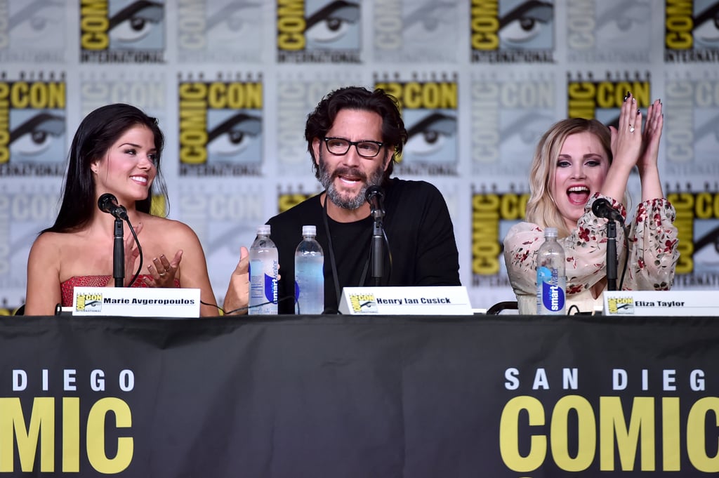Pictured: Marie Avgeropoulos, Henry Ian Cusick, and Eliza Taylor.