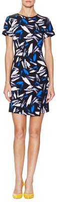 Shoshanna Asymmetrical Printed Sheath Dress ($385)