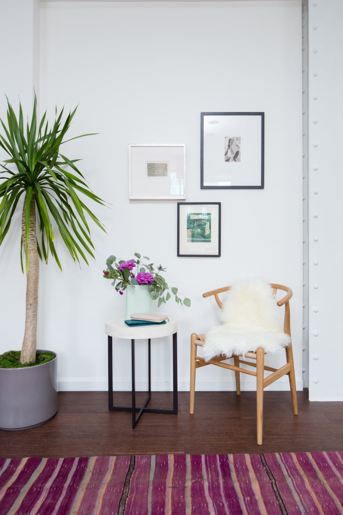 Office visitors can take a moment to relax in this sitting area upon entering the office.